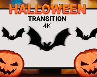 Bats stinger transition for halloween, Animated bats flying twich or youtube, 3840x2160