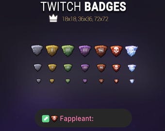 Horror Emblem Abzeichen Set | Ranked Gaming Stream Sub Badges | Twitch Kick & Discord Emotes PNG