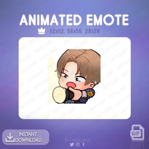 Emote animado de superviviente haciendo clic con la linterna / Emoji Twitch, Kick, Discord