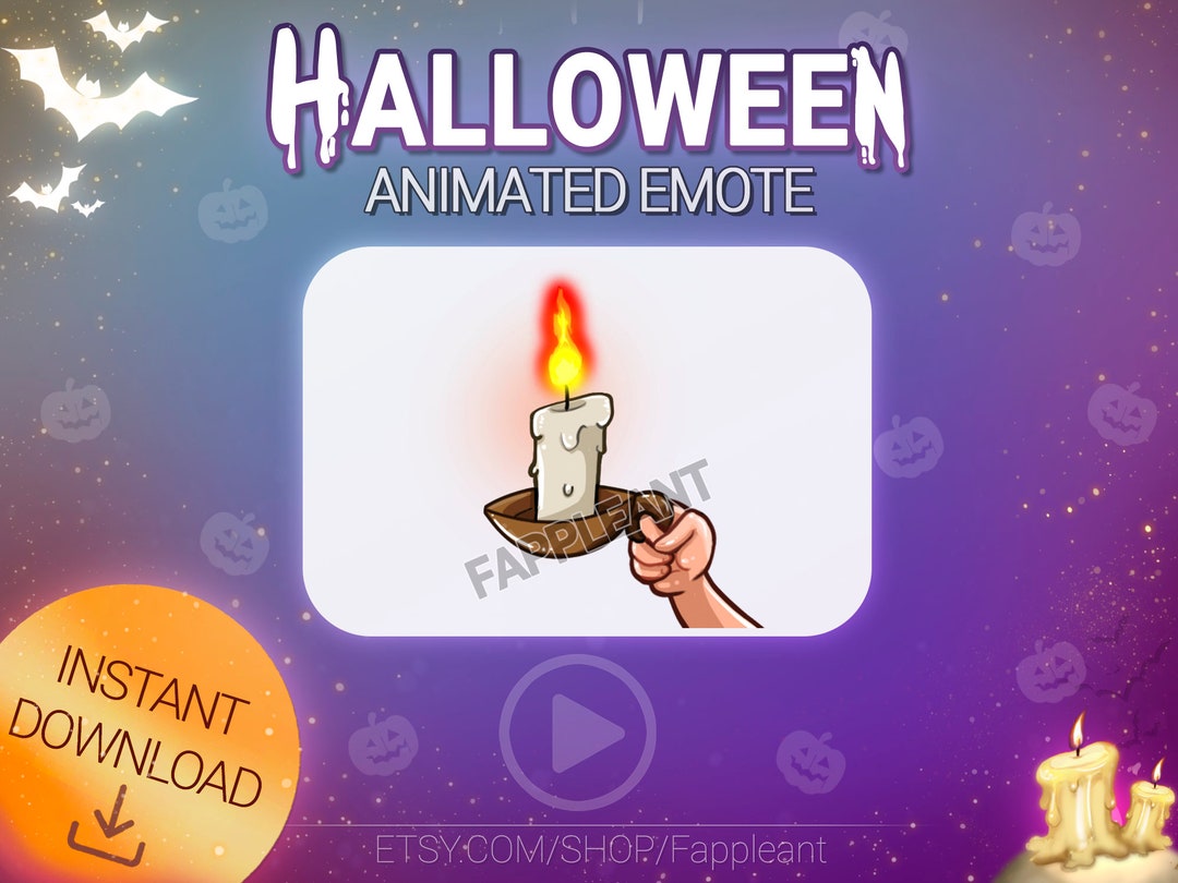 Animated Halloween Candle Emote for Twitch and Discord Etsy