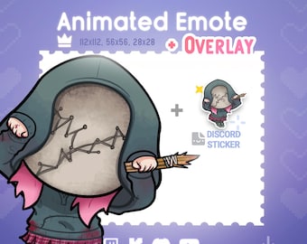 Animated Killer Dancing Emote, Horror Overlay, Alert Twitch, Kick, Discord