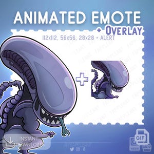 DBD ANIMATED Xenomorph Tbag dance Emote |Twerk emote | Alien Overlay, Alert for Twitch, Discord