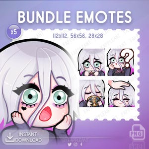 DBD Sable Ward bundle Emotes | Pack of 5 statics emojis | Set Emote Pat, Uwu, Surprised, Mug Drink | Emoji Twitch, discord, Youtube, Kick