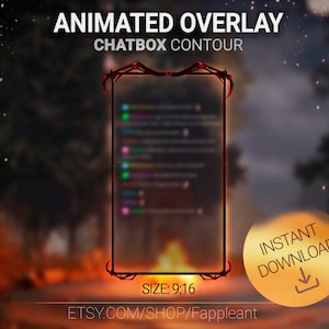 ANIMATED Chatbox Overlay The Entity for twitch streaming