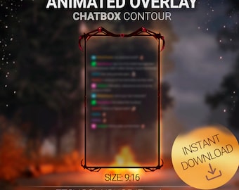 ANIMATED Chatbox Overlay The Entity für Twitch-streaming