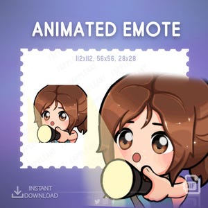 Geanimeerde emote-overlevende zaklamp | Klik-emoji zaklamp | Twitch Discord, streaming