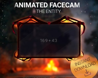 ANIMATED Facecam The Entity for twitch, DBD Webcam overlay 16/9 + 4/3
