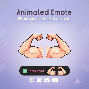 Animated Flexing Arm Emote for Twitch/Discord | Biceps Emoji