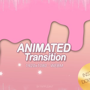 Pink Snowflakes Animated Stream Transition (Digital Download)