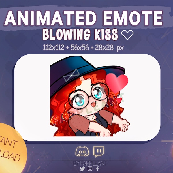 Animated Mikaela Reid Emote: Heart Kiss, DBD Survivor (Digital Download) | Dbd emotes