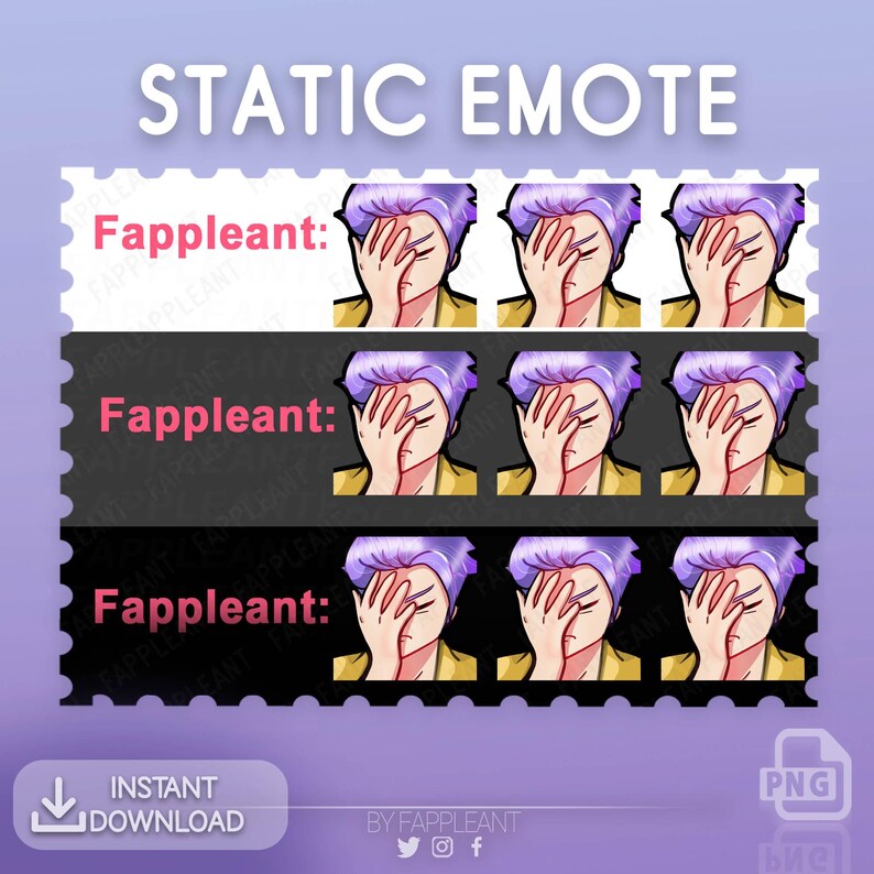Static Facepalm Killer Emote for Twitch, kick, discord image 2