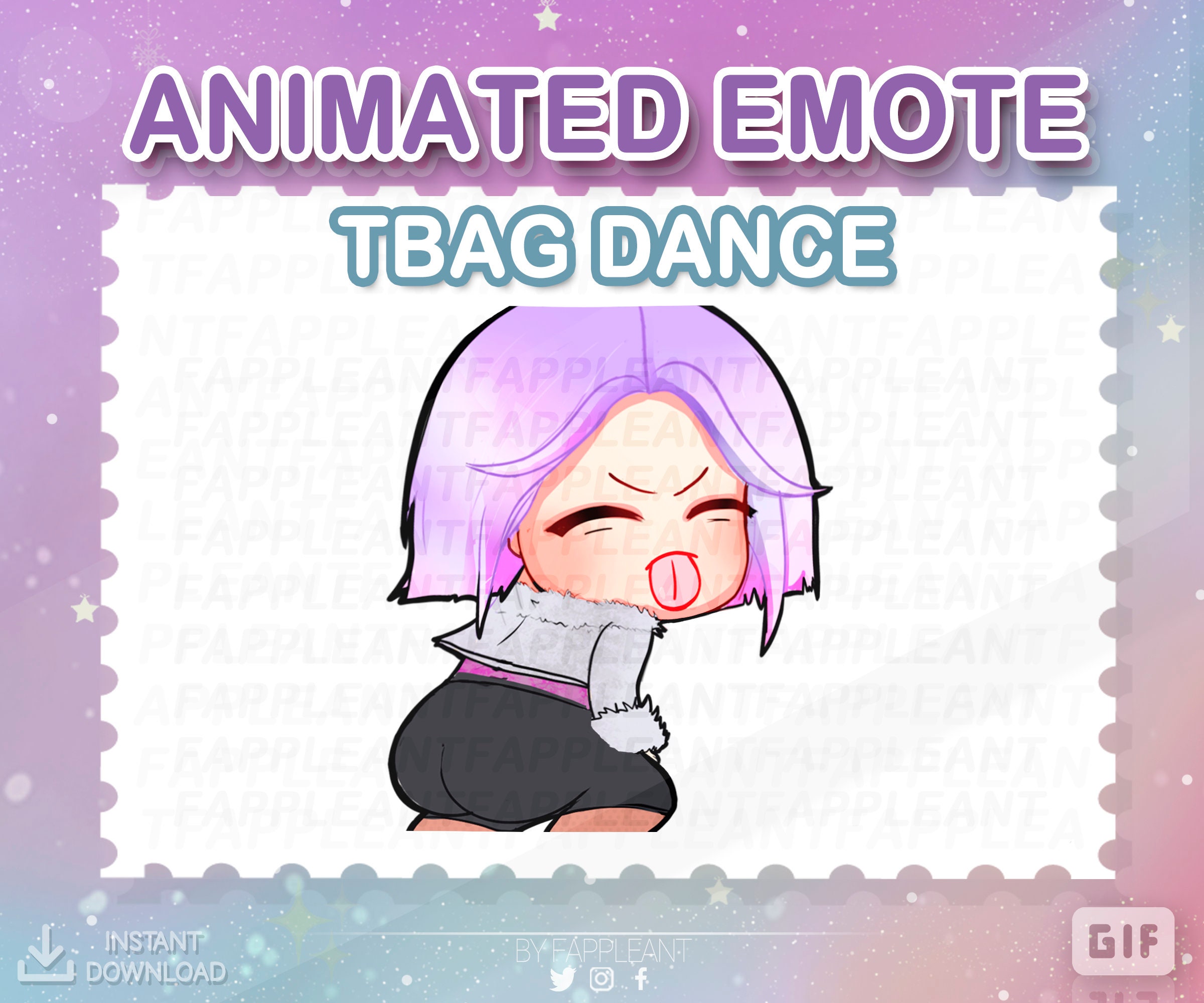 DBD Animated Yun Jin Lee Tbag dance emote |  Emotes | Dbd Teabagging Emoji | Twitch, Discord, Kick