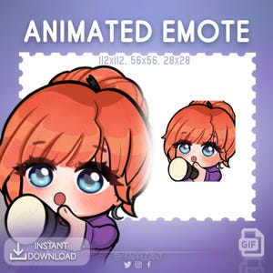 Mikaela Reid Cozy Flashlight Animated Emote: Twitch, Discord (GIF Digital Download)