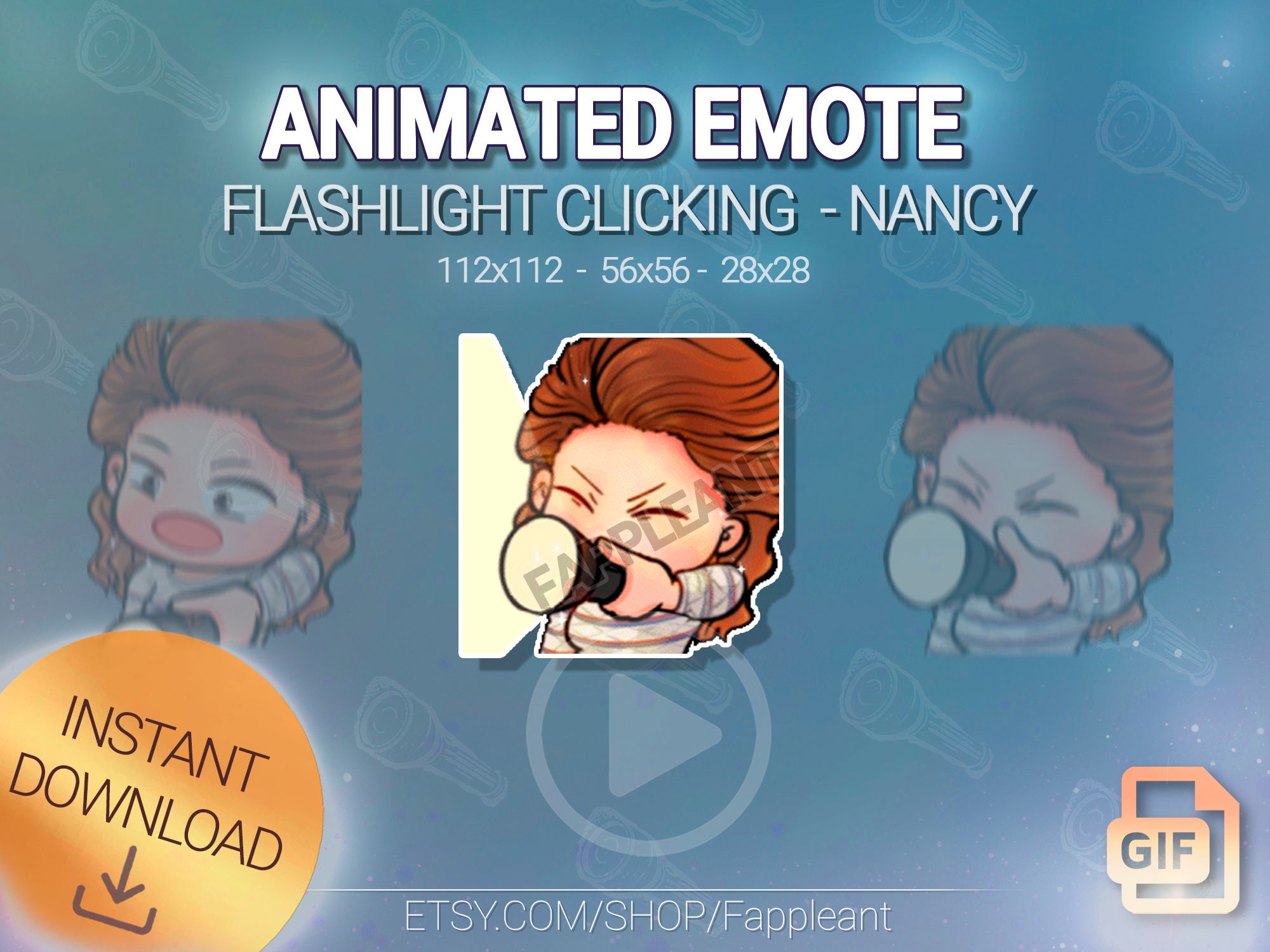 DBD ANIMATED Flashlight Emote of Nancy Wheeler Dead by Etsy Israel