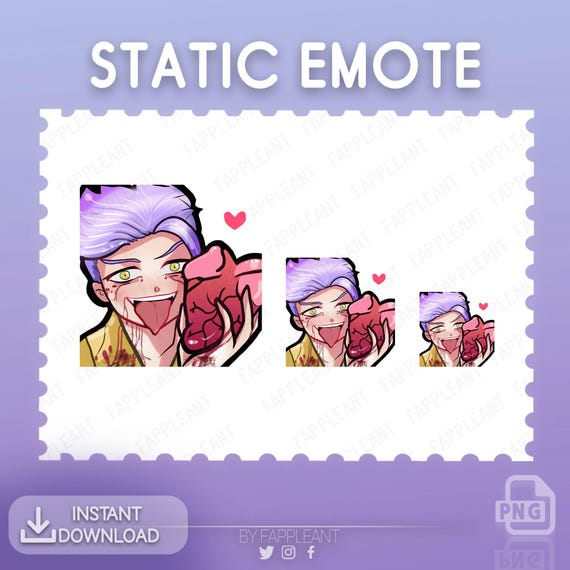 Static Heart emote killer, Love Emote for Twitch, Discord, Kick