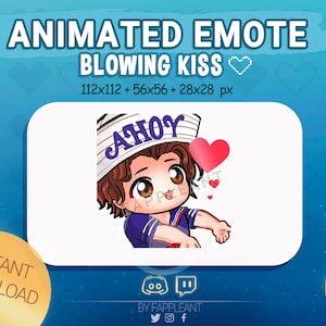 DBD ANIMATED blasendes Kuss Emote Steve Harrington, dbd Herz Kuss, Stranger Things Emote, Twitch, Discord, Kick