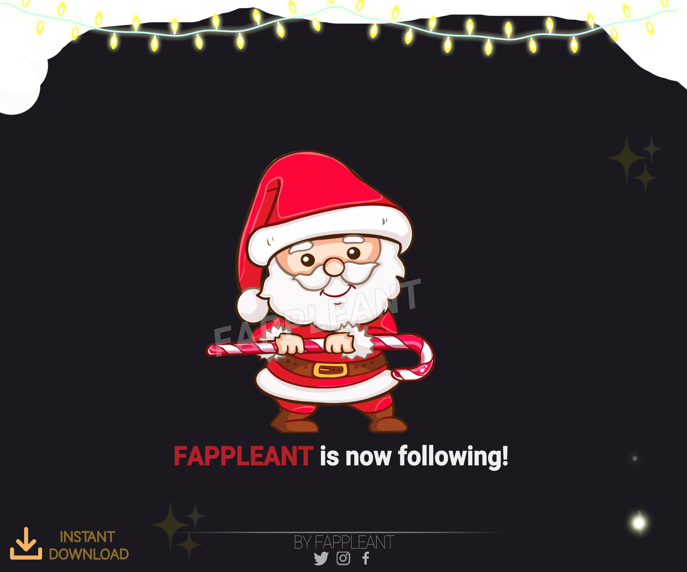 Animated Santa Claus Dancing Emote, Christmas Bundle Emote + Overlay ...