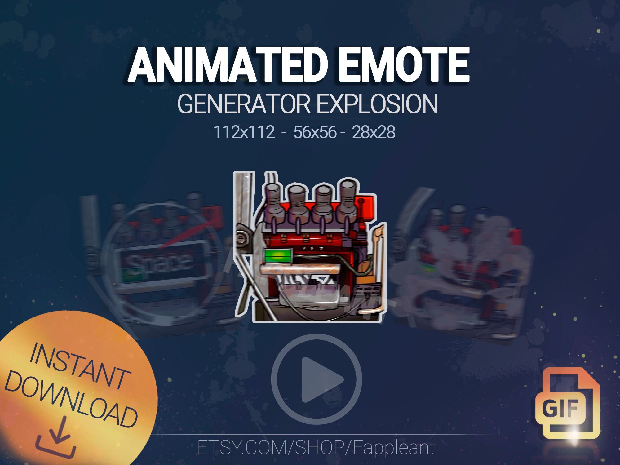 DBD ANIMATED Generator Explosion Emote Failing a Skill Check Etsy