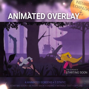 DBD ANIMATED Stream Pack Overlay Trickster, Yun-Jin Lee |  Chasing scenes Twitch, Kick, Starting, BRB, Ending, Offline