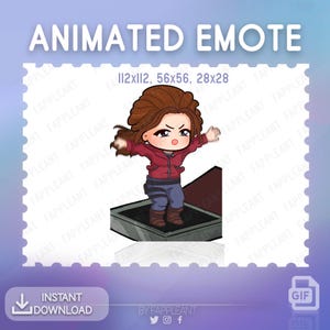 ANIMATED Emote Claire Redfield Hatch Escape | Claire Emotes | DBD Hatch Emoji | Resident Evil Emote | Discord, Twitch, Kick