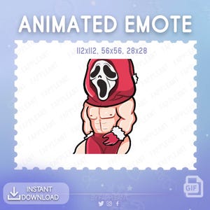 Emote ANIMATO Ghostface danza / emoji danza natalizia / Twitch, Discord