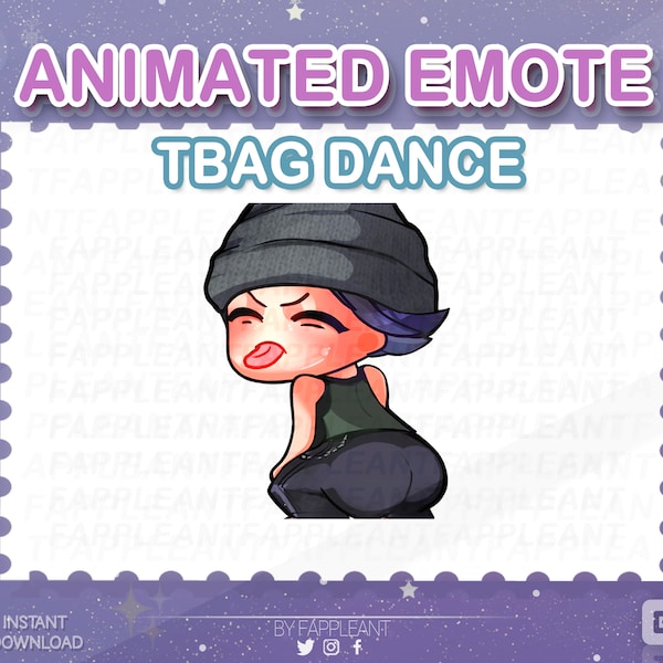 Emote de danse animée Nea Karlsson Tbag DBD | Emotes morts à la lumière du jour | Emoji en sachet de thé Dbd | Twitch, Discord, Kick