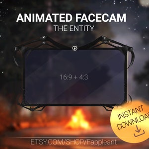 GEANIMEERDE Facecam De entiteit voor twitch, donkergrijze kleur, DBD webcam-overlay 16/9 + 4/3