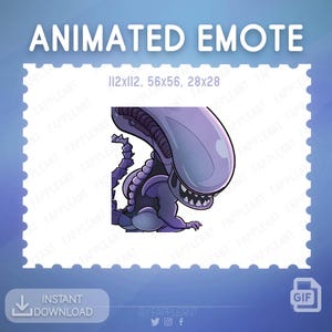 Emote danzante Xenomorph ANIMATO / Emote danzante DBD Killer Alien / Emote Twitch, Discord