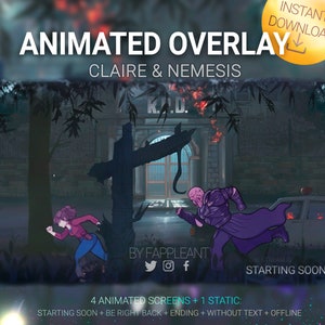 DBD ANIMATED Overlay chaising scenes, Nemesis | Stream Pack,  Chasing scenes x5 for Twitch, Kick