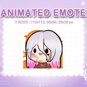 DBD Animated Fire meme Emote | This is fine Emoji | Chibi Girl | Twitch Discord Kick |  Emotes