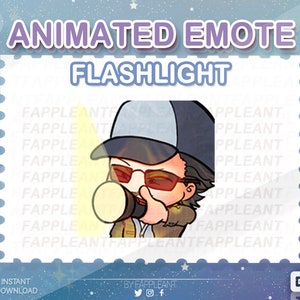 Emote animata DBD, torcia elettrica Ace Visconti, Emoji con clic, Twitch Discord Kick, emote