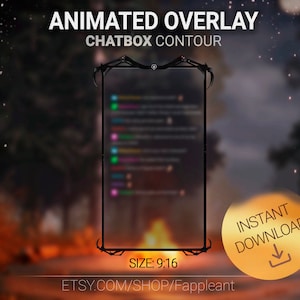 GEANIMEERDE Chatbox-overlay De entiteit voor twitch-streaming, donkergrijze kleur