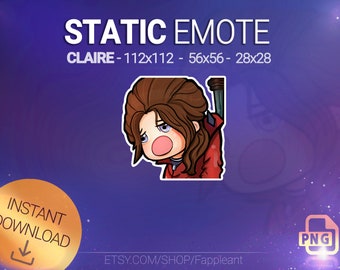 DBD Emote Claire Redfield on the hook, Dead by daylight Emotes, Twitch, Youtube, Kick, Discord