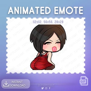 DBD Animated Ada Twerk Emote | Tbag Dance emoji | Survivor Emotes Twitch, Discord