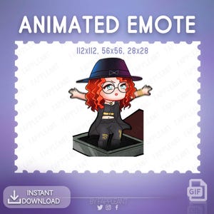 ANIMATED Emote Mikaela Reid Escaping | DBD Hatch Emoji |  dbd emotes | Discord, Twitch, Kick, Witch Chibi emote