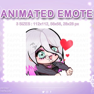 Emoticon bacio soffiante ANIMATO DBD Sable Ward, emoji bacio cuore rosa, emote d’amore, Twitch, discordia, calcio