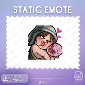 DBD The Twins Hug emote, Static heart emote Charlotte & Victor, Hug emoji,  Png emote for Twitch, Discord, Youtube