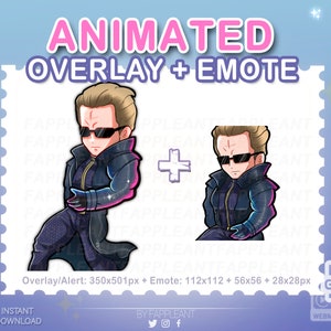 DBD ANIMATED Wesker Dance emote + overlay/alert animation for twitch, discord | Dancing emoji