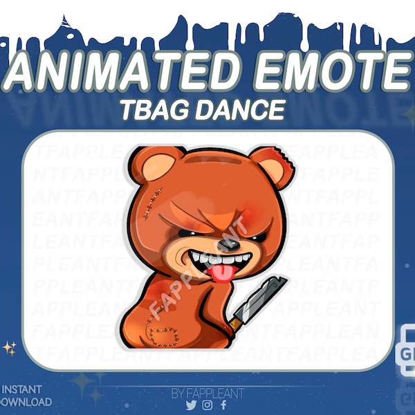 DBD ANIMATED Emote Naughty Bear Tbag dance | Dead by daylight Emote The Trapper | Twitch, Discord, Kick