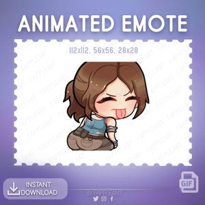 Geanimeerde Lara Tbag-dansemote |  Dbd-emotes Lara twerken | Twitch, Discord, Kick
