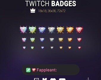 Horror Emblem Abzeichen Set | Ranked Gaming Stream Sub Badges | Twitch Kick & Discord Emotes PNG