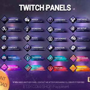 DBD PANELS for twitch purple color, stream template