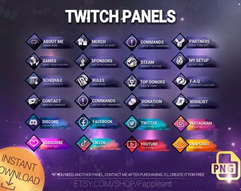 DBD PANELS for twitch purple color, stream template