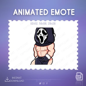 ANIMATED Emote Ghostface dance | Ghostface dance emoji | Twitch, Discord | Dbd emotes