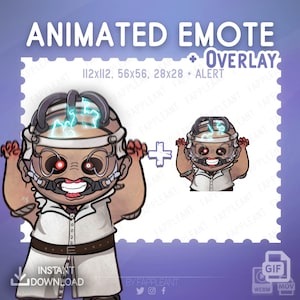 DBD ANIMATED Emote Il ballo del Dottor Tbag / Emoji Killer Herman Carter / Overlay, avviso per Twitch, discord