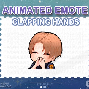 Emote de aplausos de Leon Kennedy: Emoji animado de Twitch/Discord/Kick (GIF)