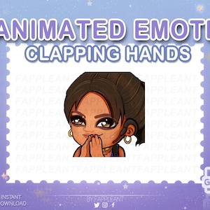 DBD Animated Sheva Alomar Clapping Hands Emote | Resident Evil Survivor Clap Emoji, Applause | Twitch Discord Kick |  Emotes