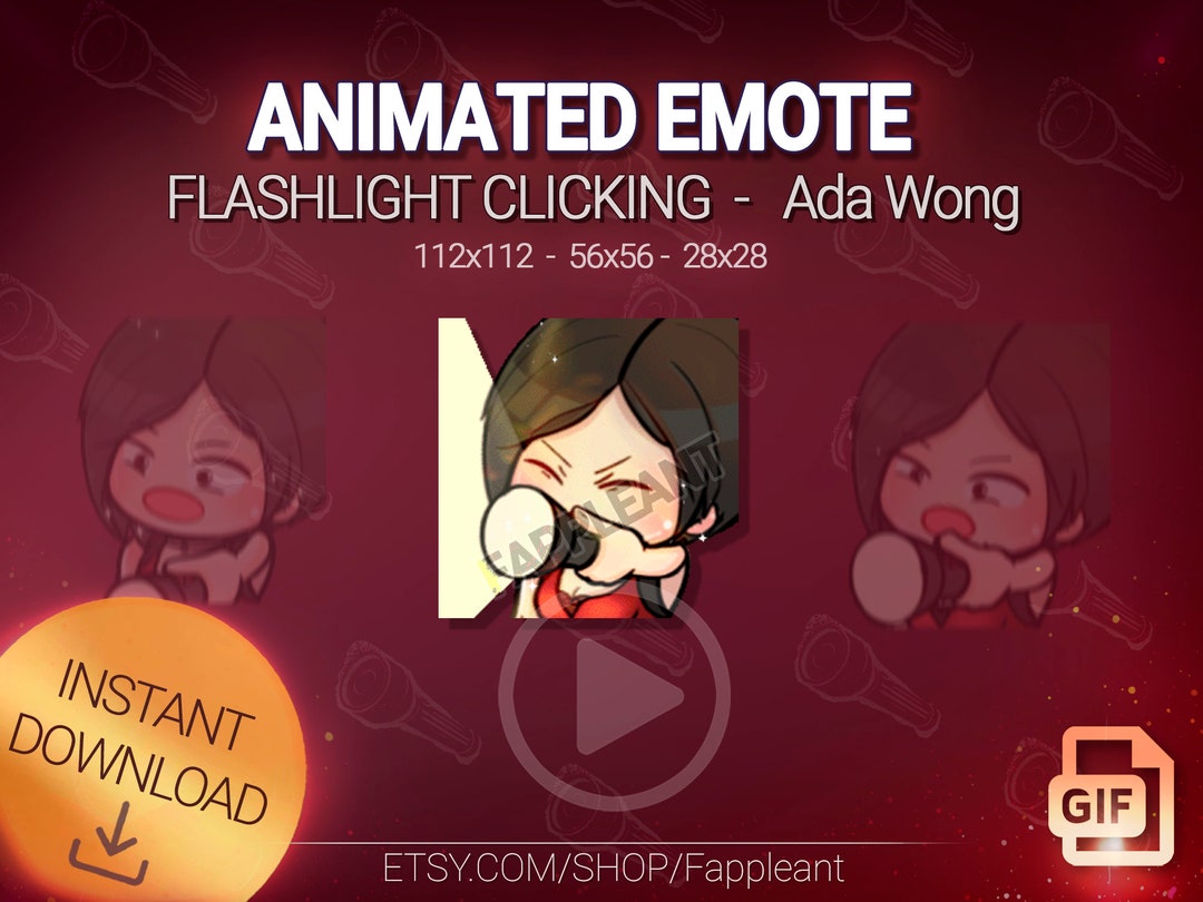DBD ANIMATED Flashlight Emote of Ada Wong Dead by Daylight Etsy