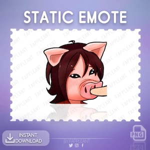 Gesto estático Dbd Boop the snoot / Emoji del cerdo / Cerdo lindo / Gestos de Amanda Young Twitch, Discord