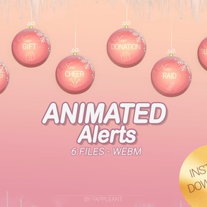 Animated Christmas Twitch Alerts: Xmas Ball Stream Decoration (WEBM)